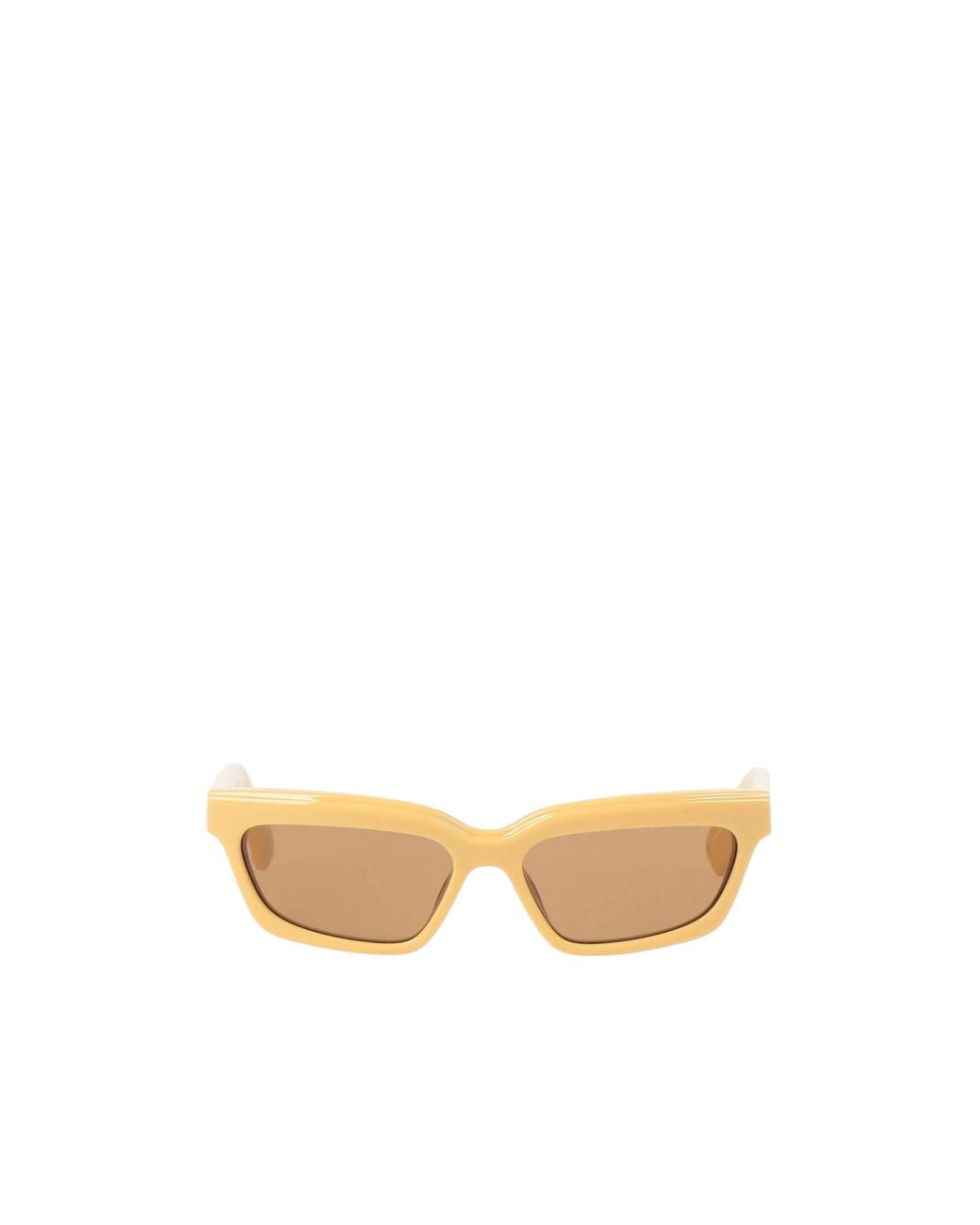 Jacquemus Natural Solid-Colored Square Plastic Sunglasses