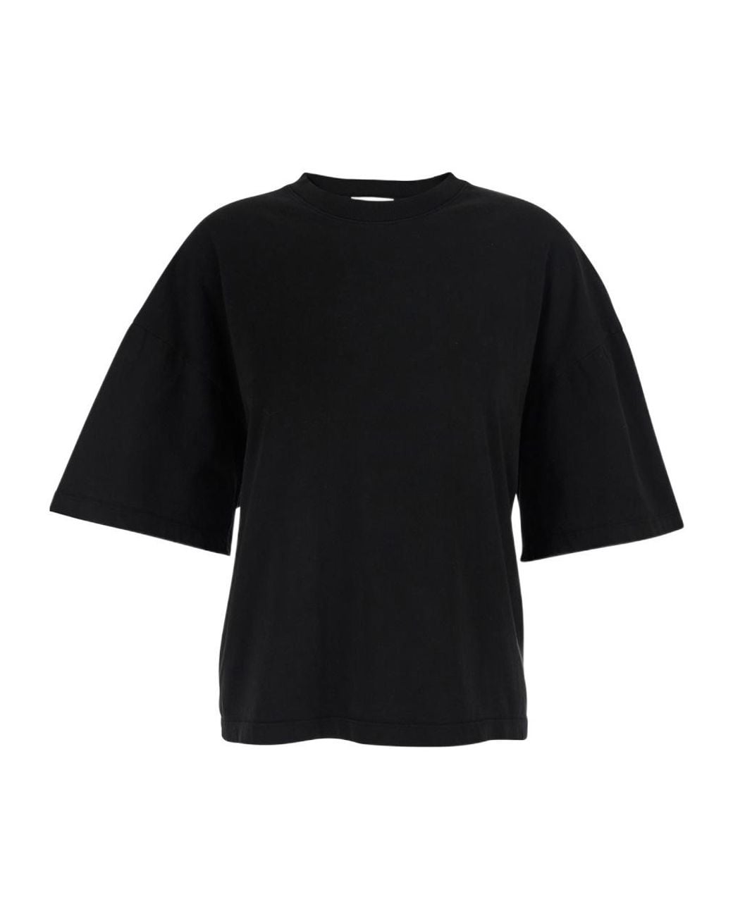 Agolde Black Ellery Lace-Up Back T-Shirt
