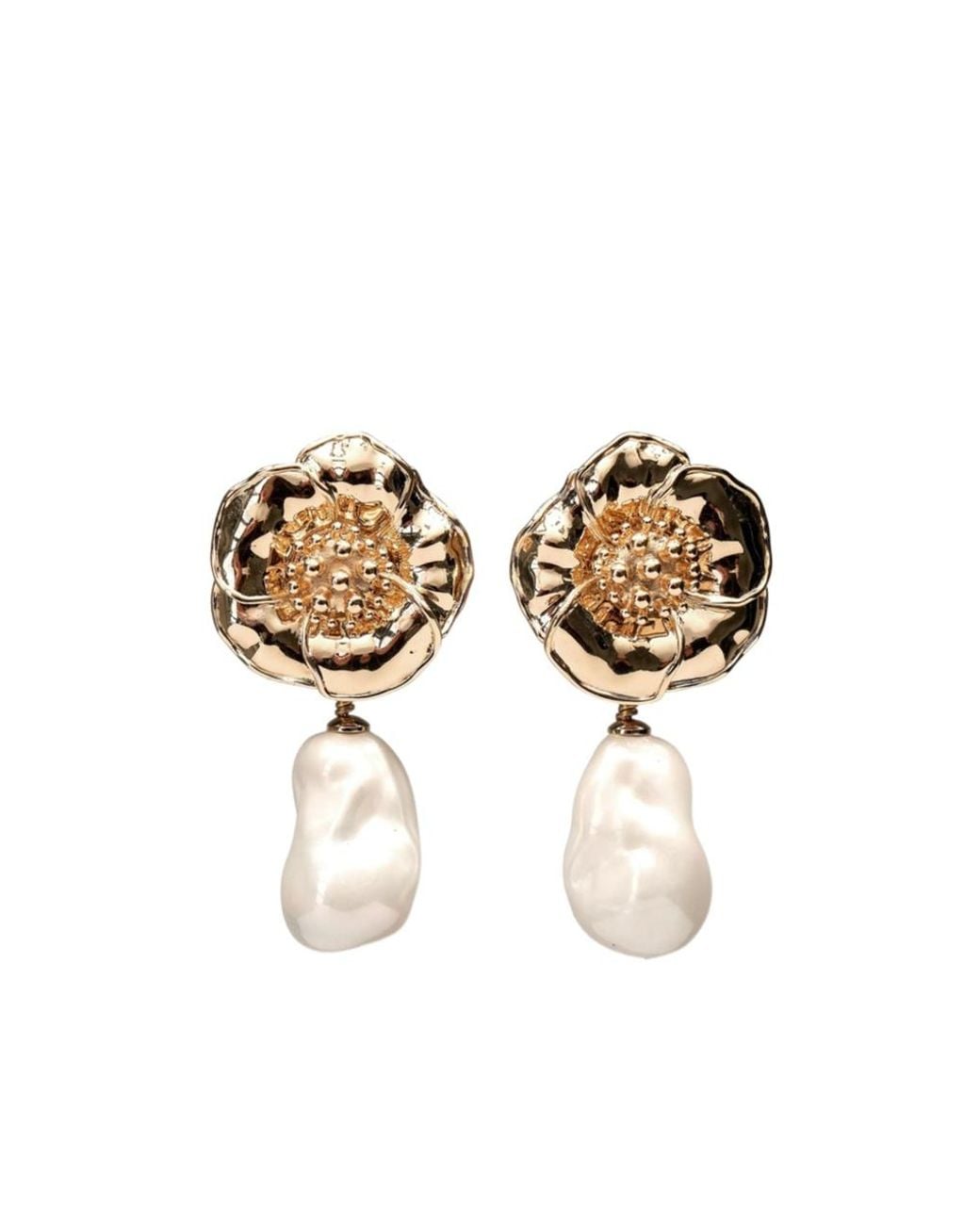Carolina Herrera White Pendant Earrings