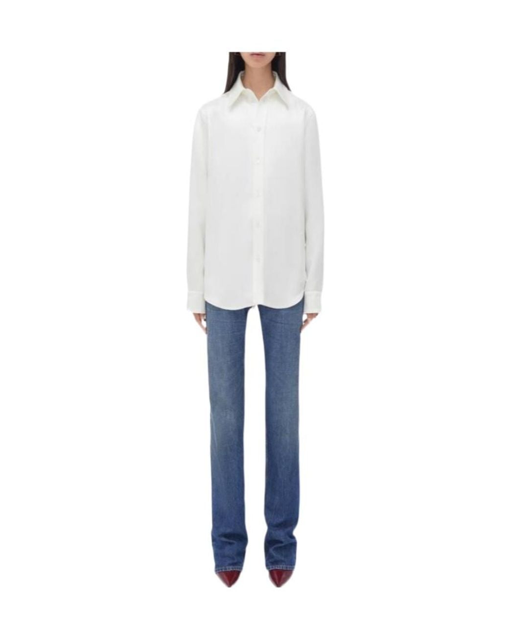 Bottega Veneta White Long Sleeved Buttoned Shirt