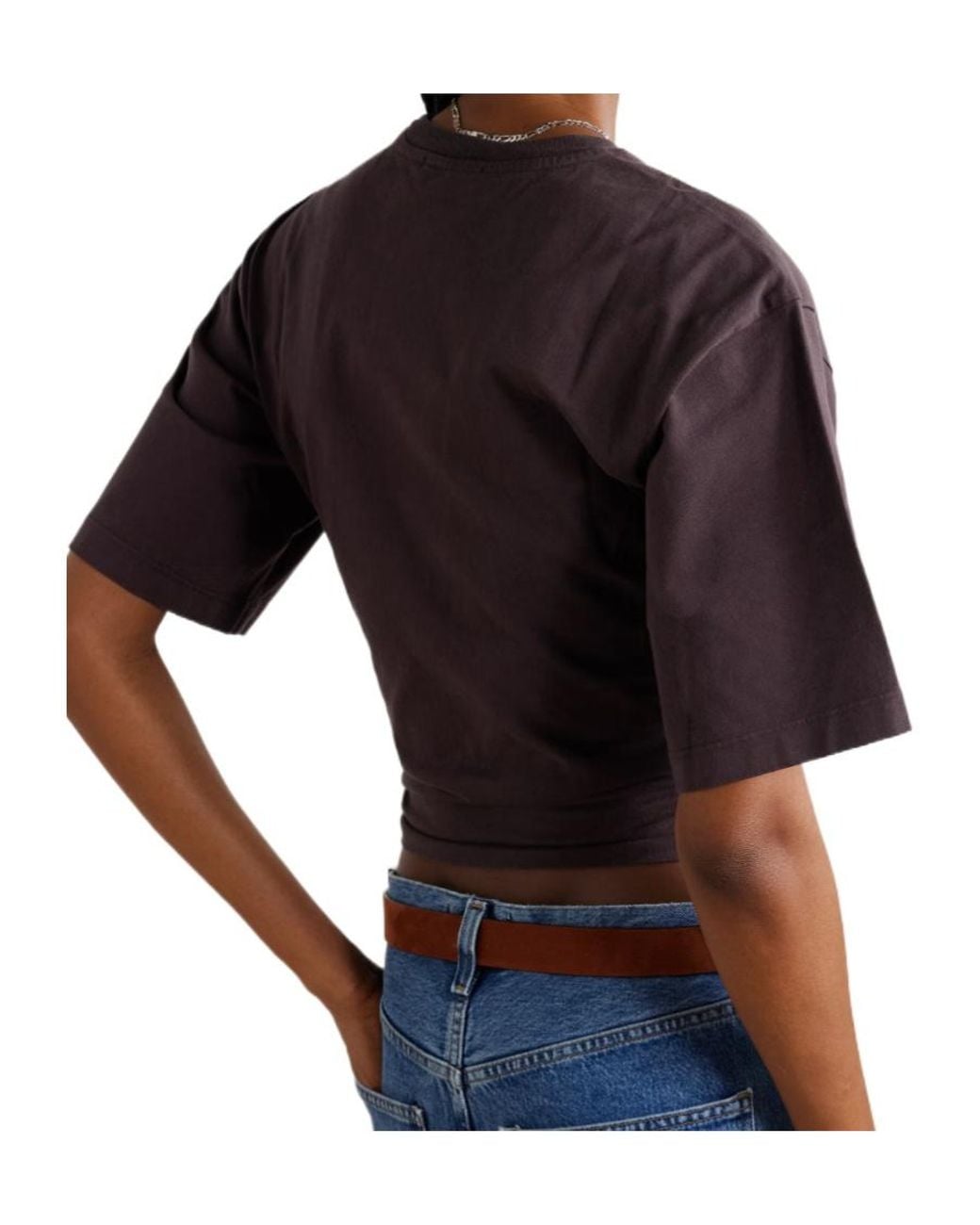Agolde Purple Shari Ruched T-Shirt