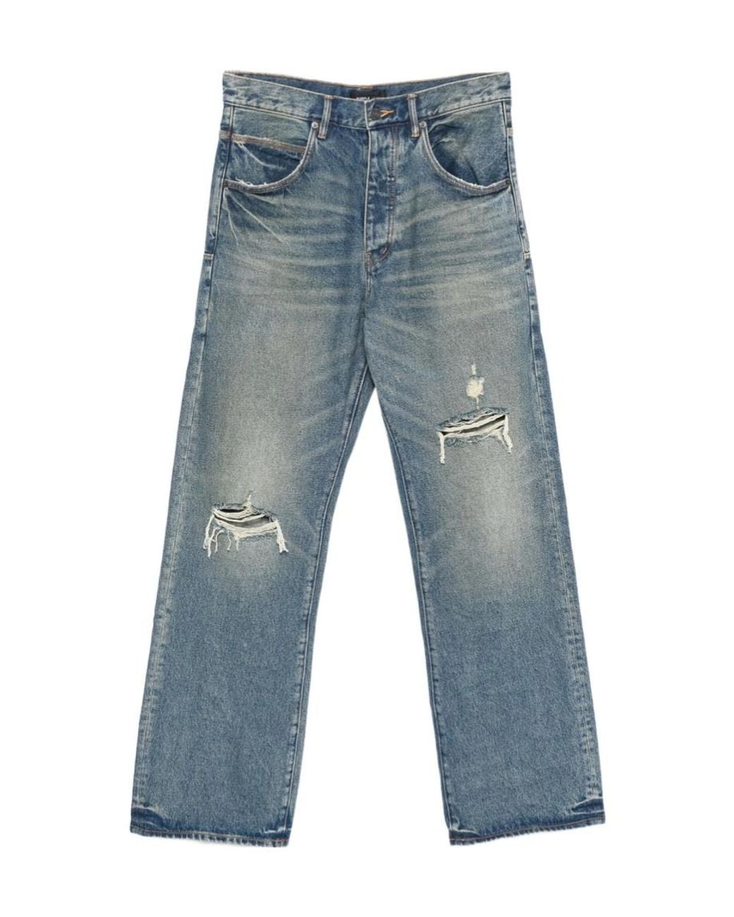 Purple Brand Blue Belt Loop Jeans for men