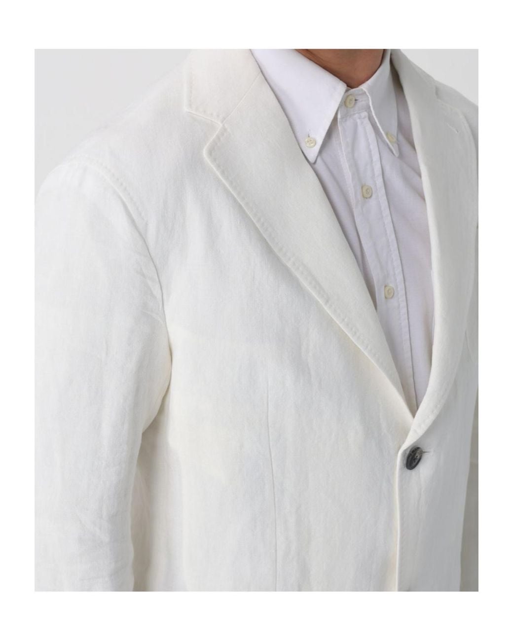 Emporio Armani Gray Long-Sleeve Buttoned Blazer for men