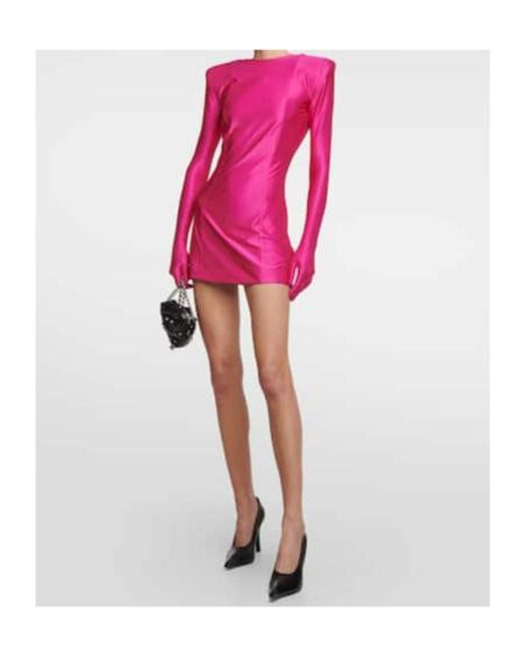 Vetements Pink Diva Gloves Jersey Minidress