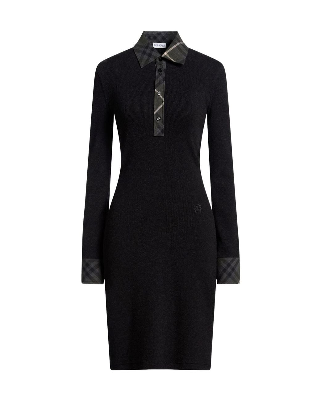 Burberry Black Two-Tone Knit Dress