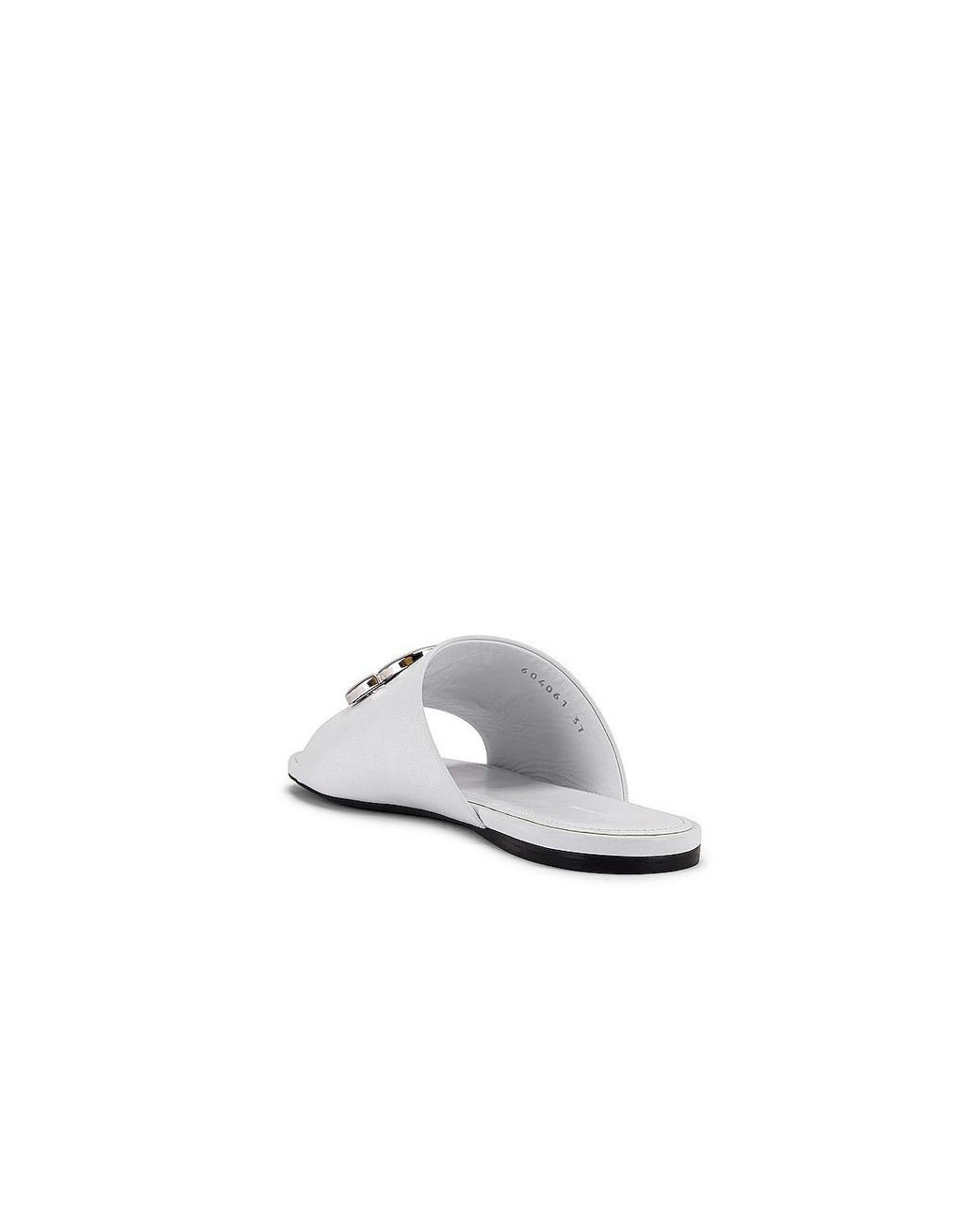 Balenciaga White Bb Buckle Sandals
