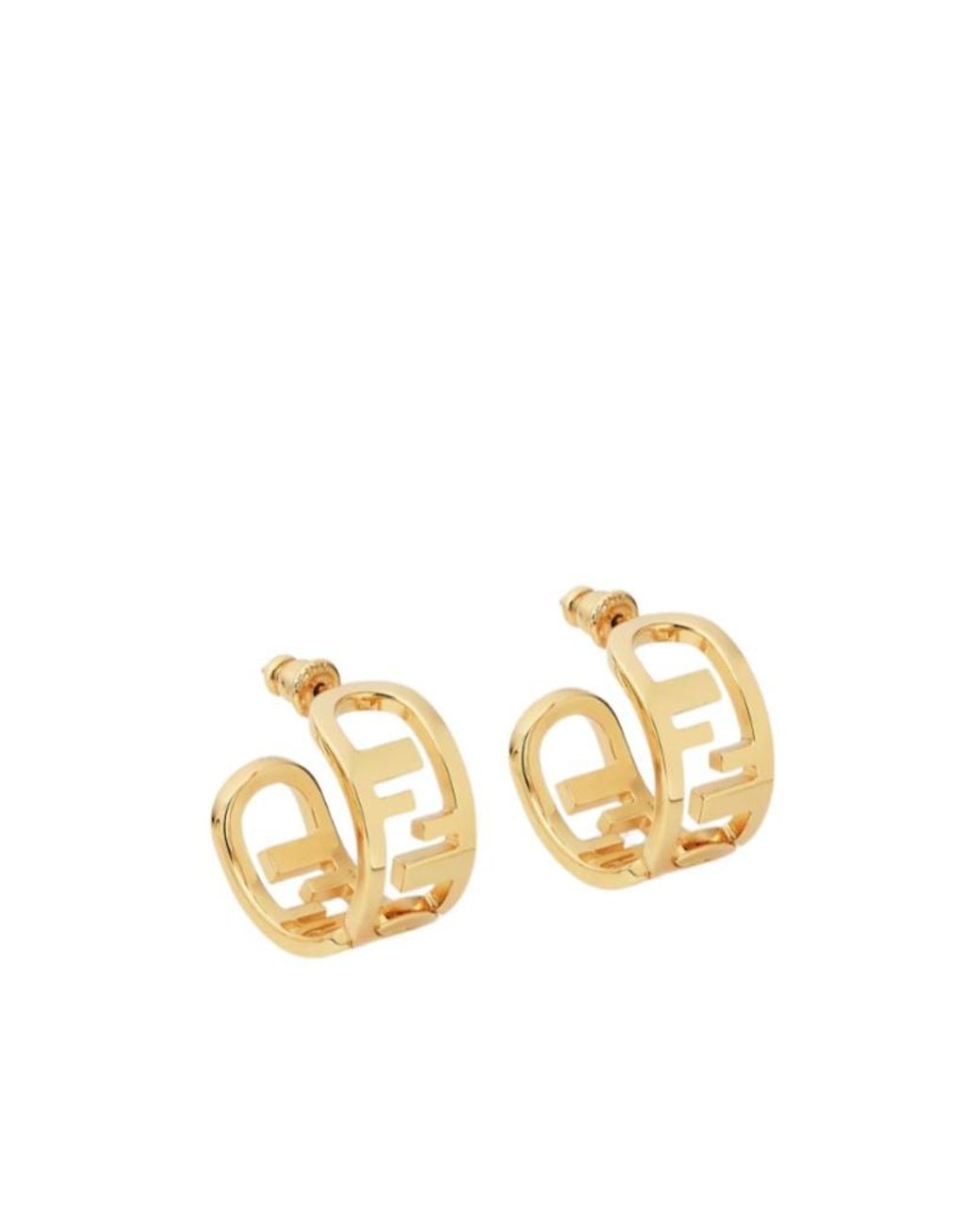 Fendi Metallic Colored Metal Earrings