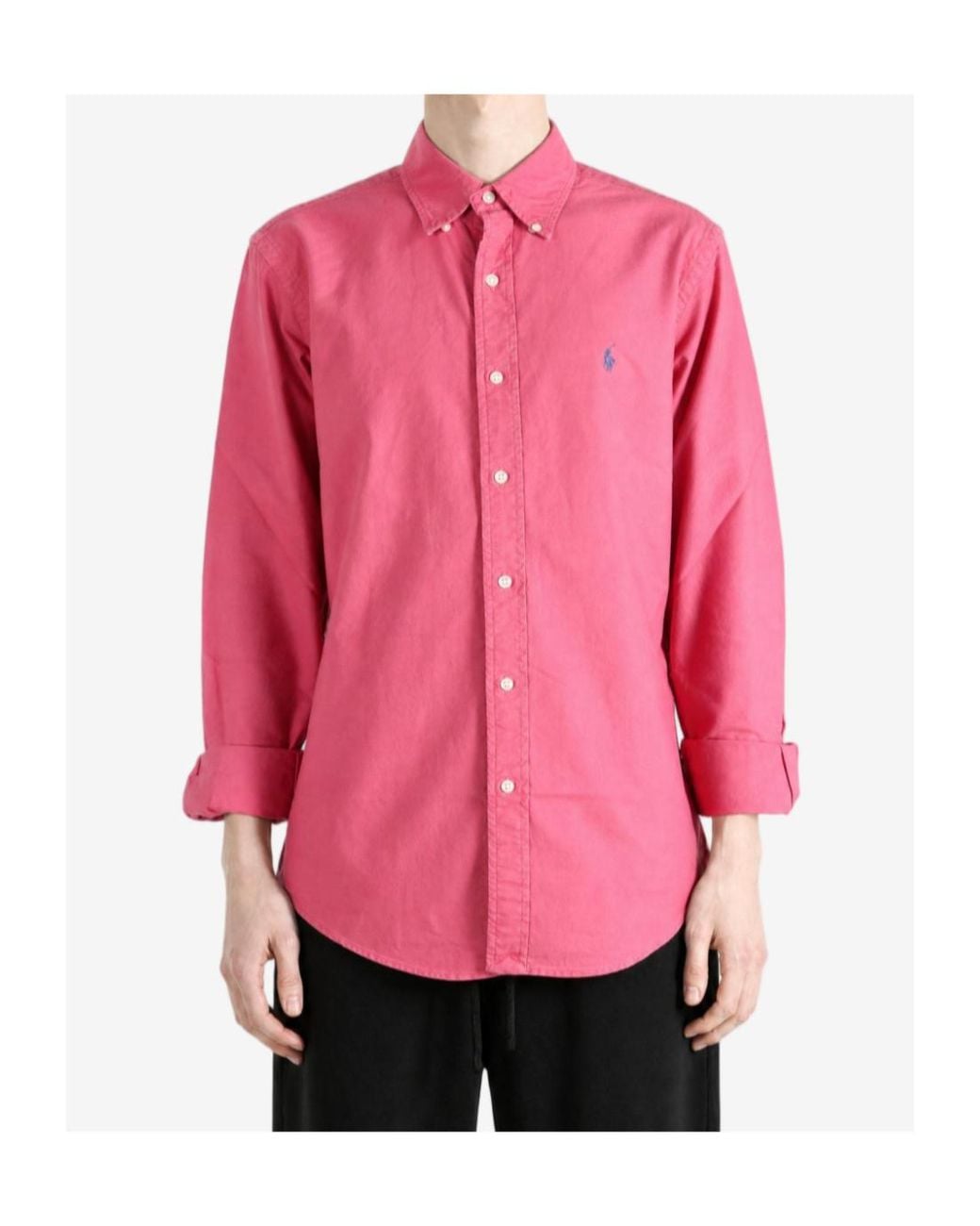 Polo Ralph Lauren Pink Long Sleeve Shirt for men