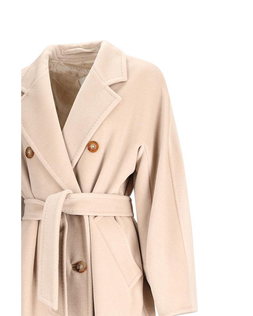 Max Mara Natural Madame Belted Double-Breasted Coat