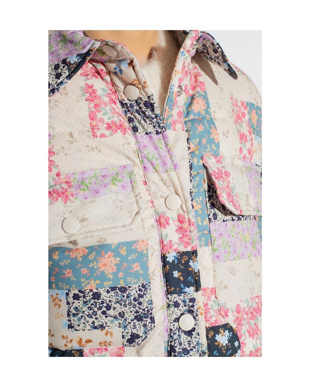 Woolrich White Patchwork Quilted Jacket