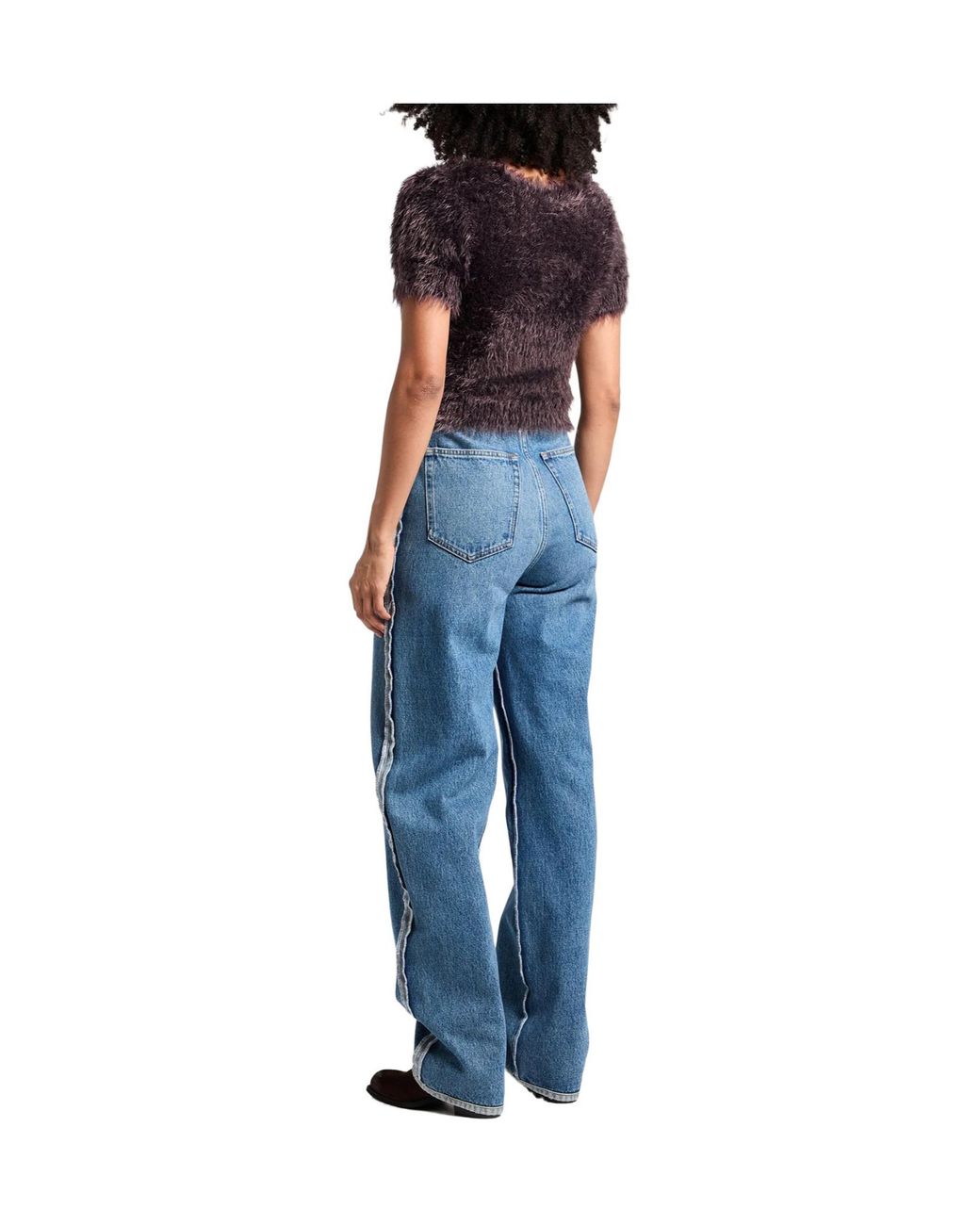 MM6 by Maison Margiela Blue Medium Straight-Leg