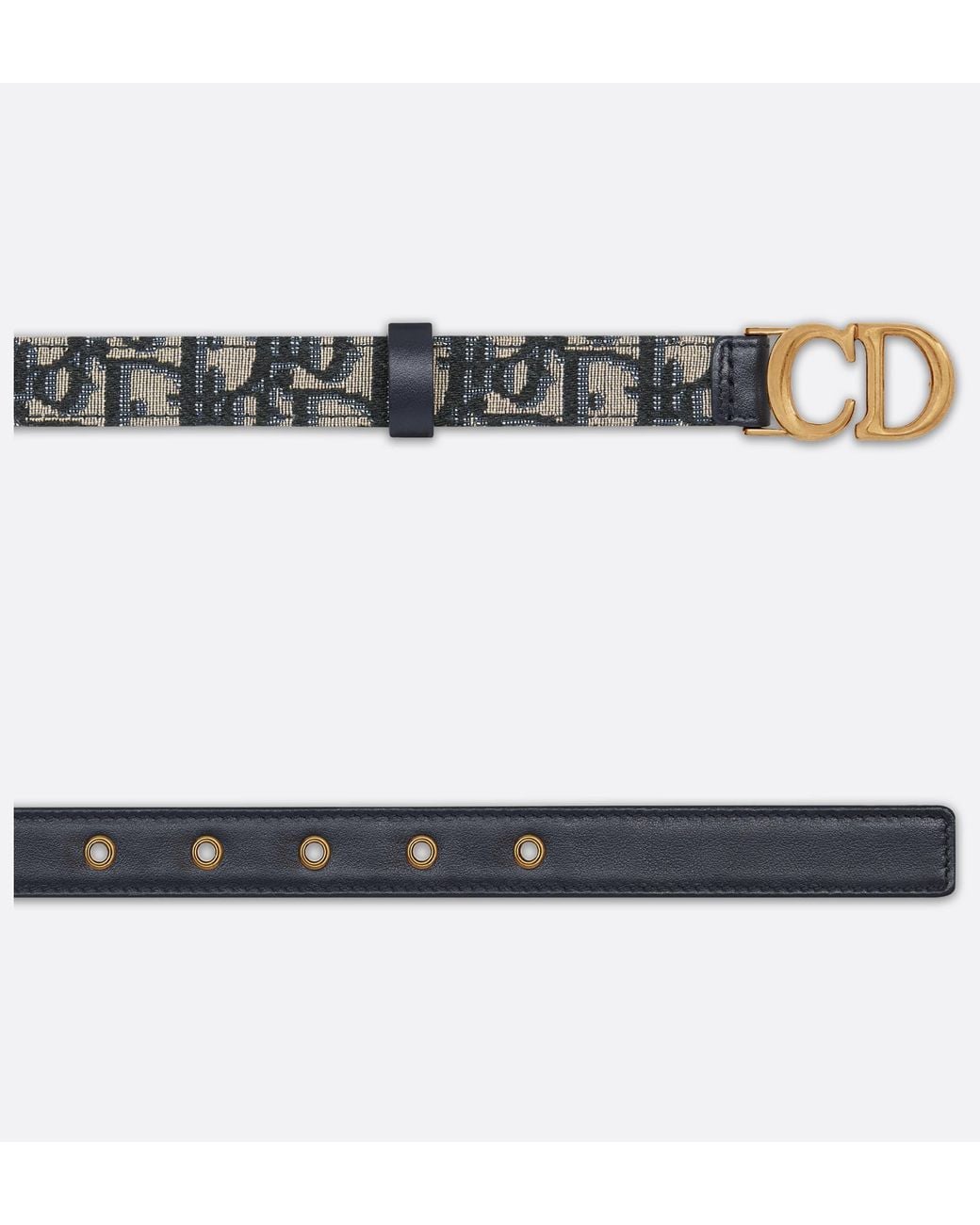 Dior White Saddle Belt
