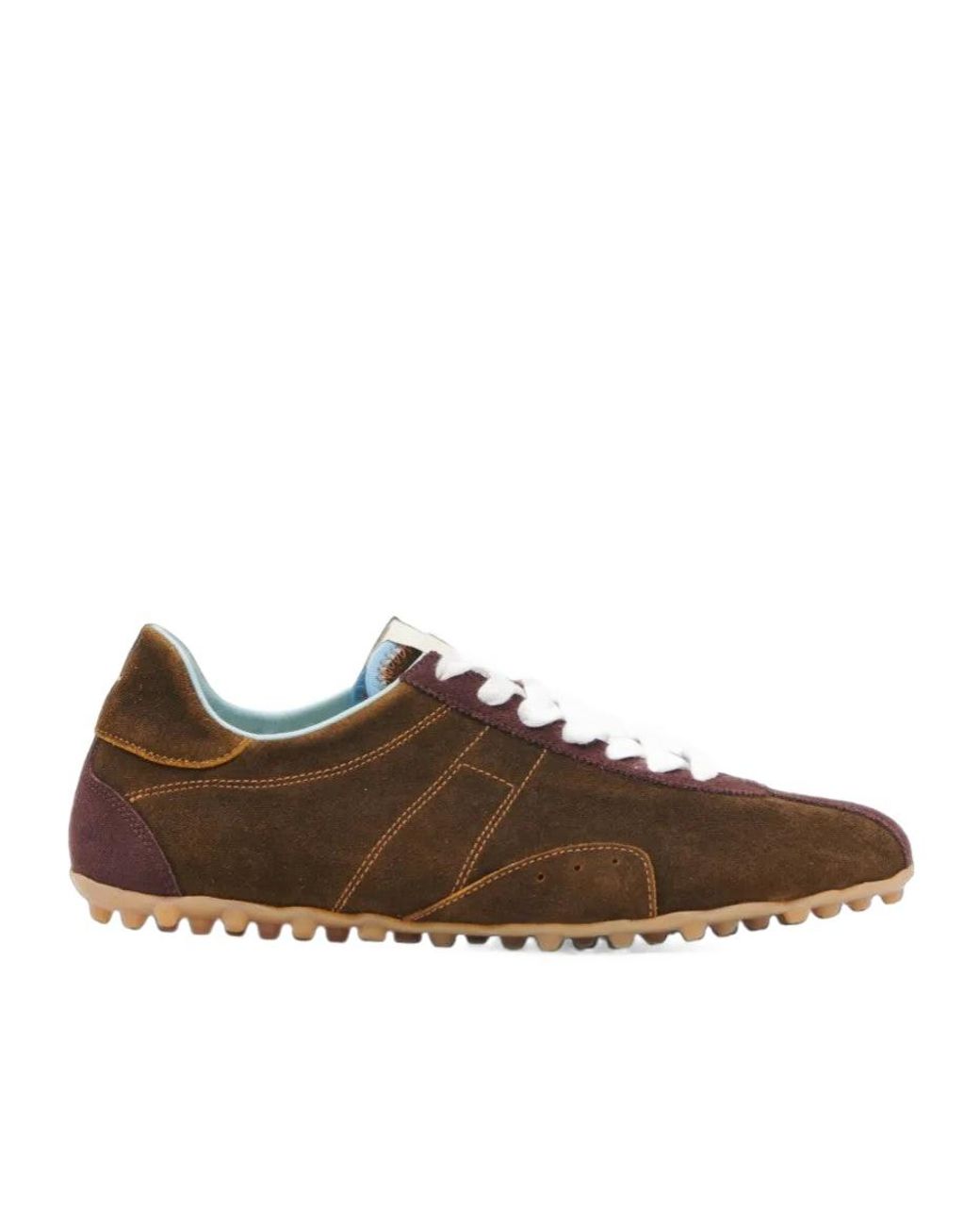 Maison Margiela Brown Sprinters Sneakers Washed Suede