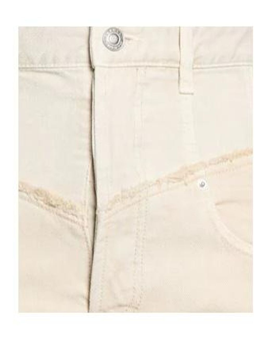 Isabel Marant Natural High-Waisted Straight-Leg Jeans
