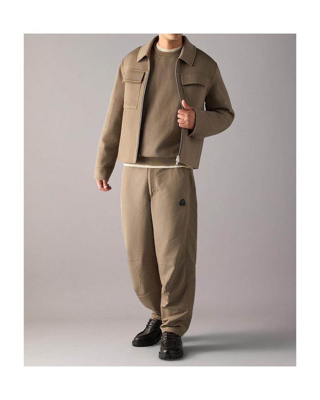 Moose Knuckles Natural Jacques Wool Jacket for men