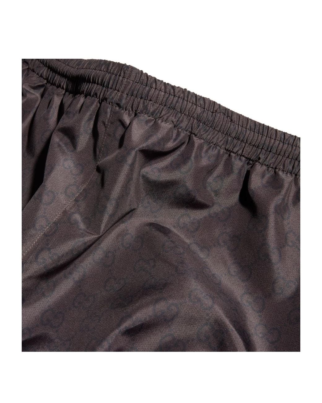 Gucci Gray Printed Poplin Swim Shorts for men
