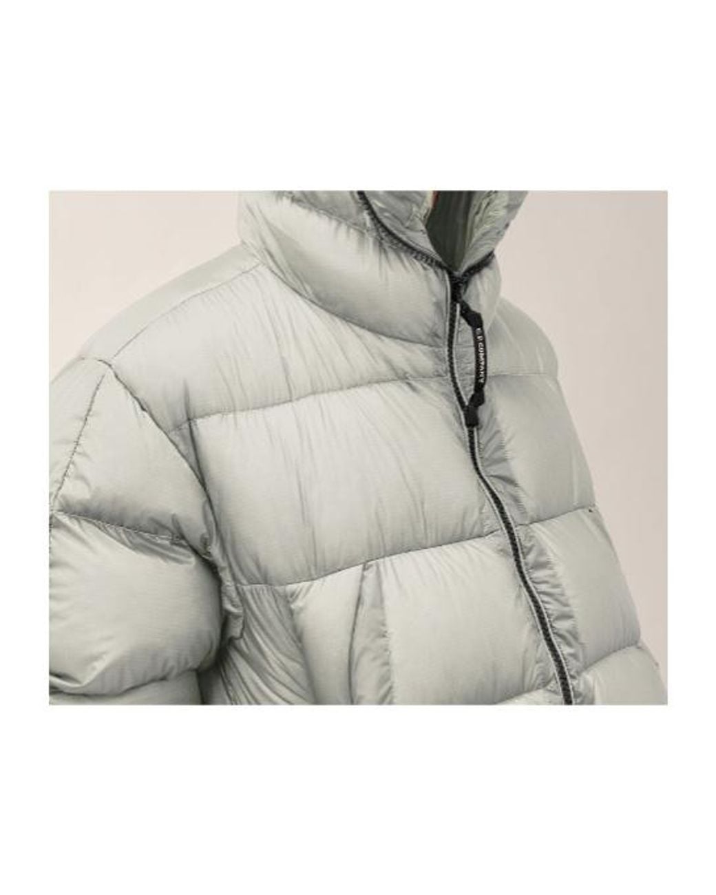 C P Company Gray D.D. Shell Explorer Lens Down Jacket for men