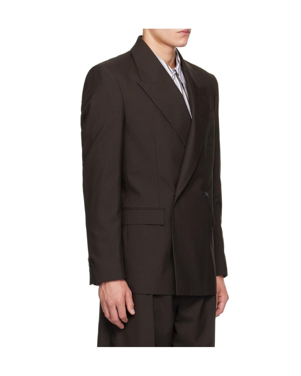 mfpen Black Relaxed Double-Breasted Blazer for men