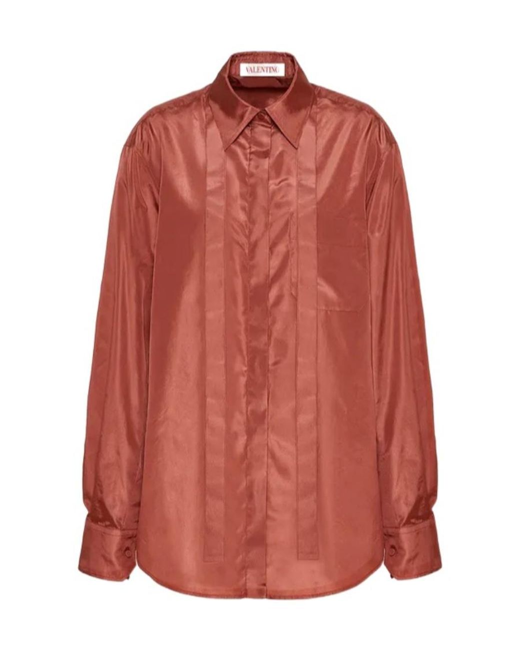 Valentino Red Long-Sleeve Button-Fastening Shirt