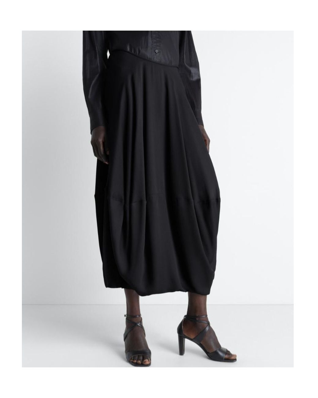 Lemaire Black Balloon Crepe Skirt