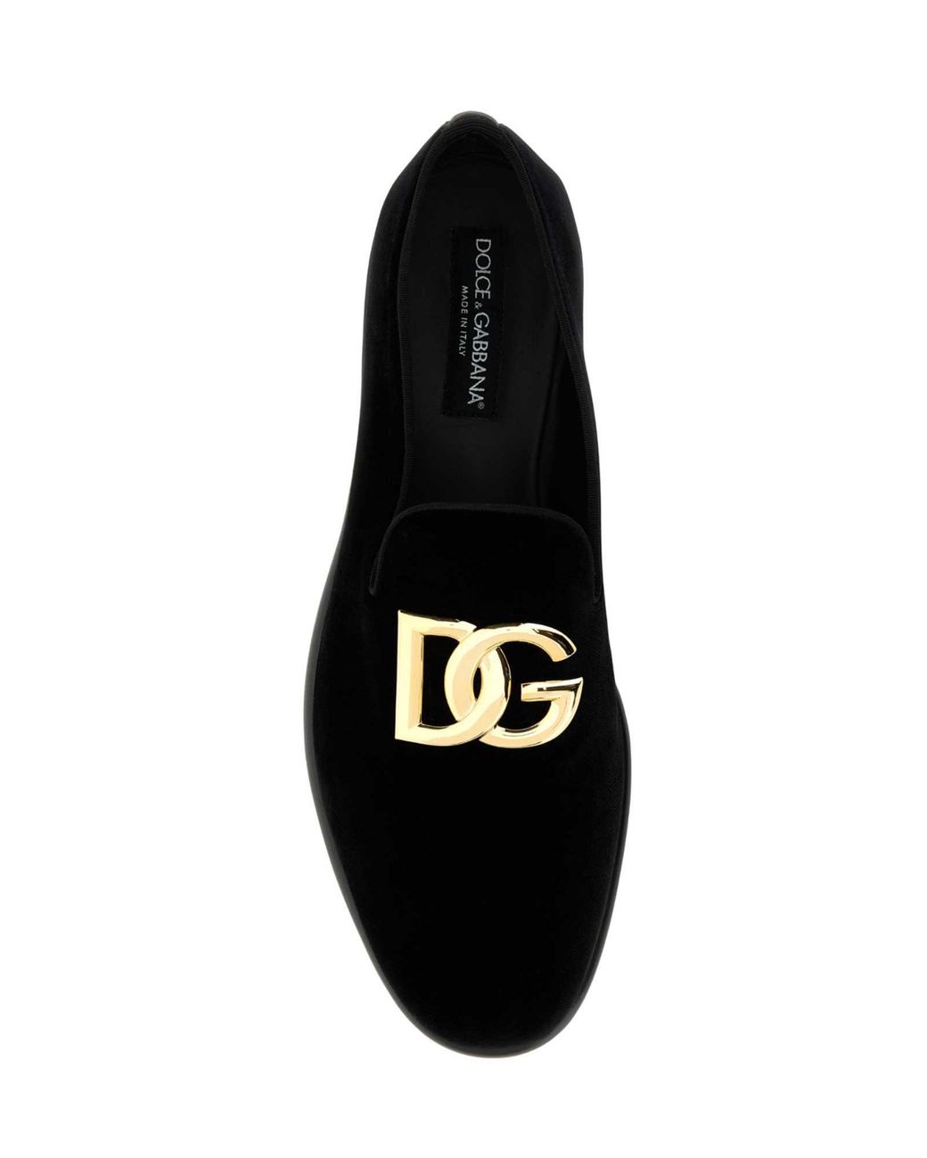 Dolce & Gabbana Black Logo Plaque Loafers for men