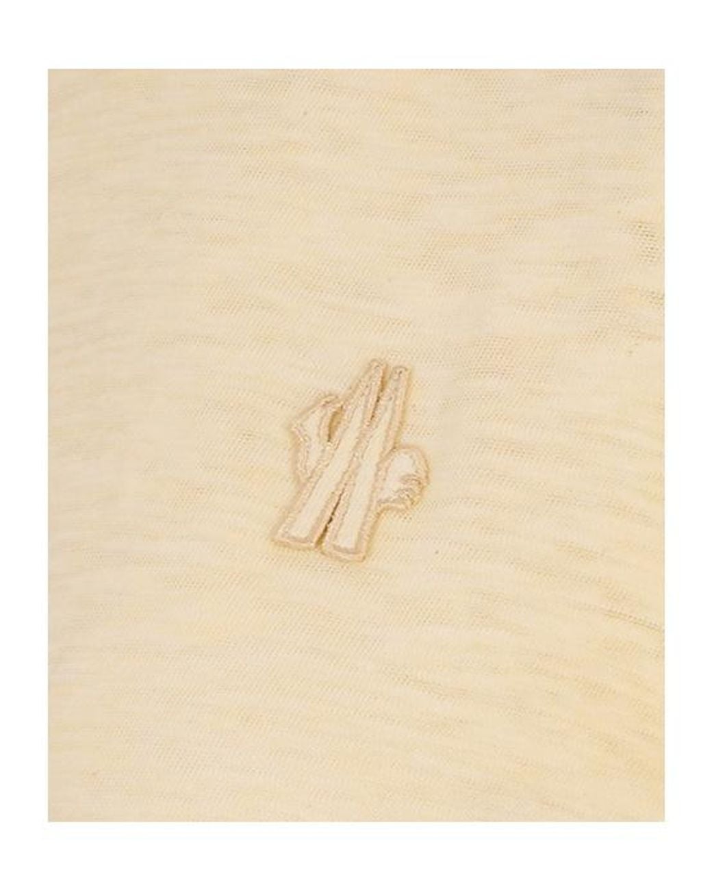 Moncler White Grenoble Logo Detailed Crewneck T-Shirt