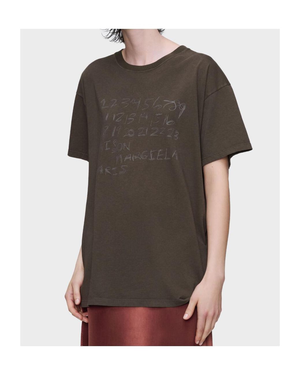 Maison Margiela Gray Numerical Cotton T-Shirt