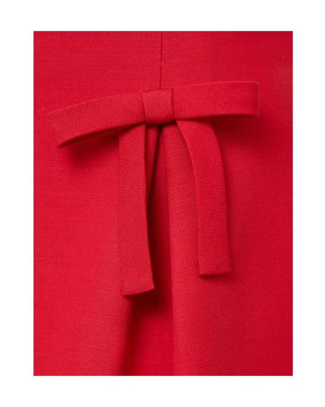 Valentino Red Crepe Couture Mini Skirt W/Bows