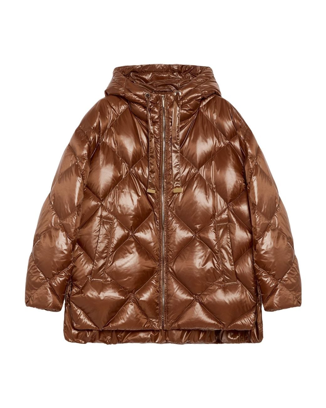 Max Mara Brown The Cube Zip-Up Drawstring Jacket