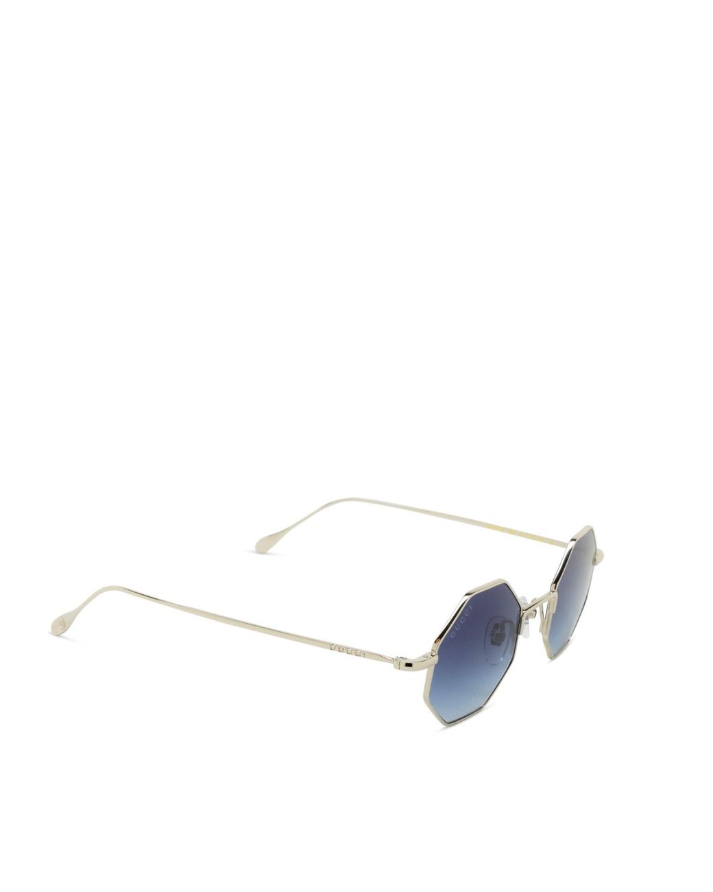 Gucci Blue Eyewear Geometric Frame Sunglasses for men