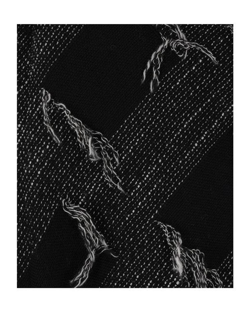 Yohji Yamamoto Black Double-Breasted Distressed Coat
