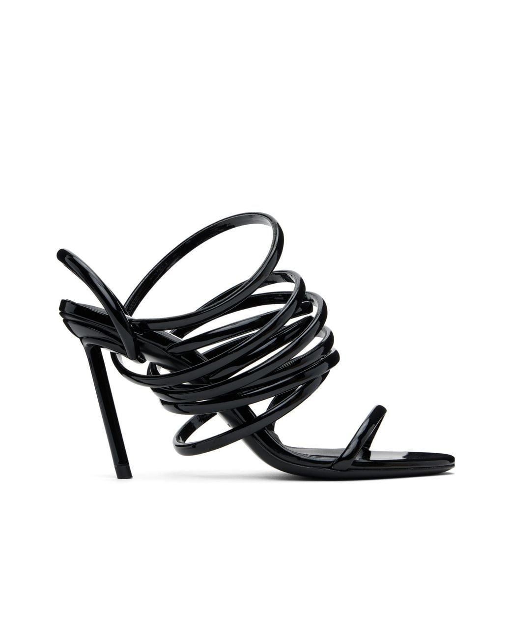 Alaïa Black Strappy 90 Heeled Designer Leather Sandals Uk3 Eu36