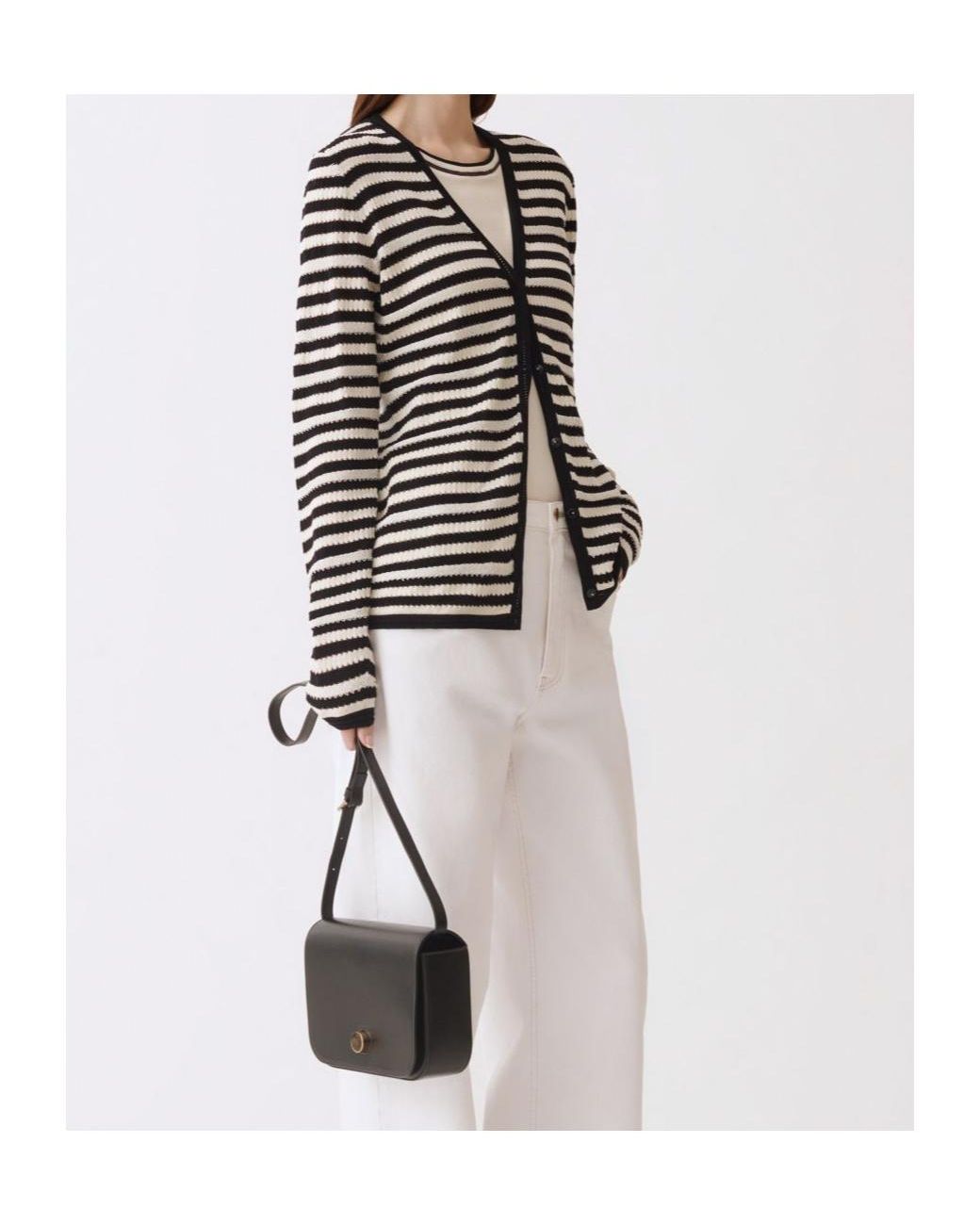 Fabiana Filippi Black Long-Sleeve Knitted Cardigan