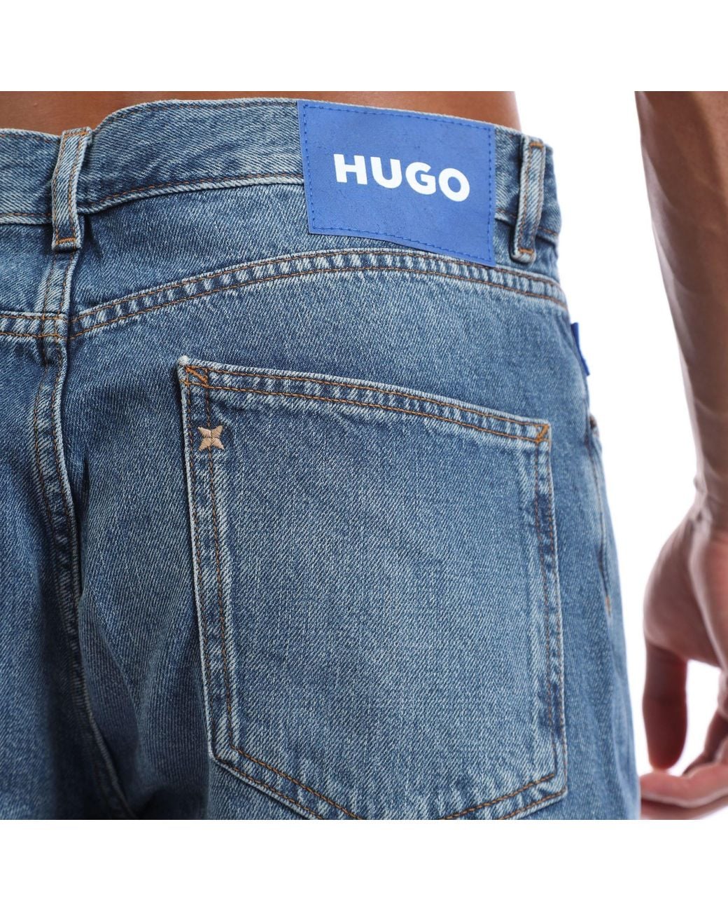 Boss Blue Solidcolor Jeans for men