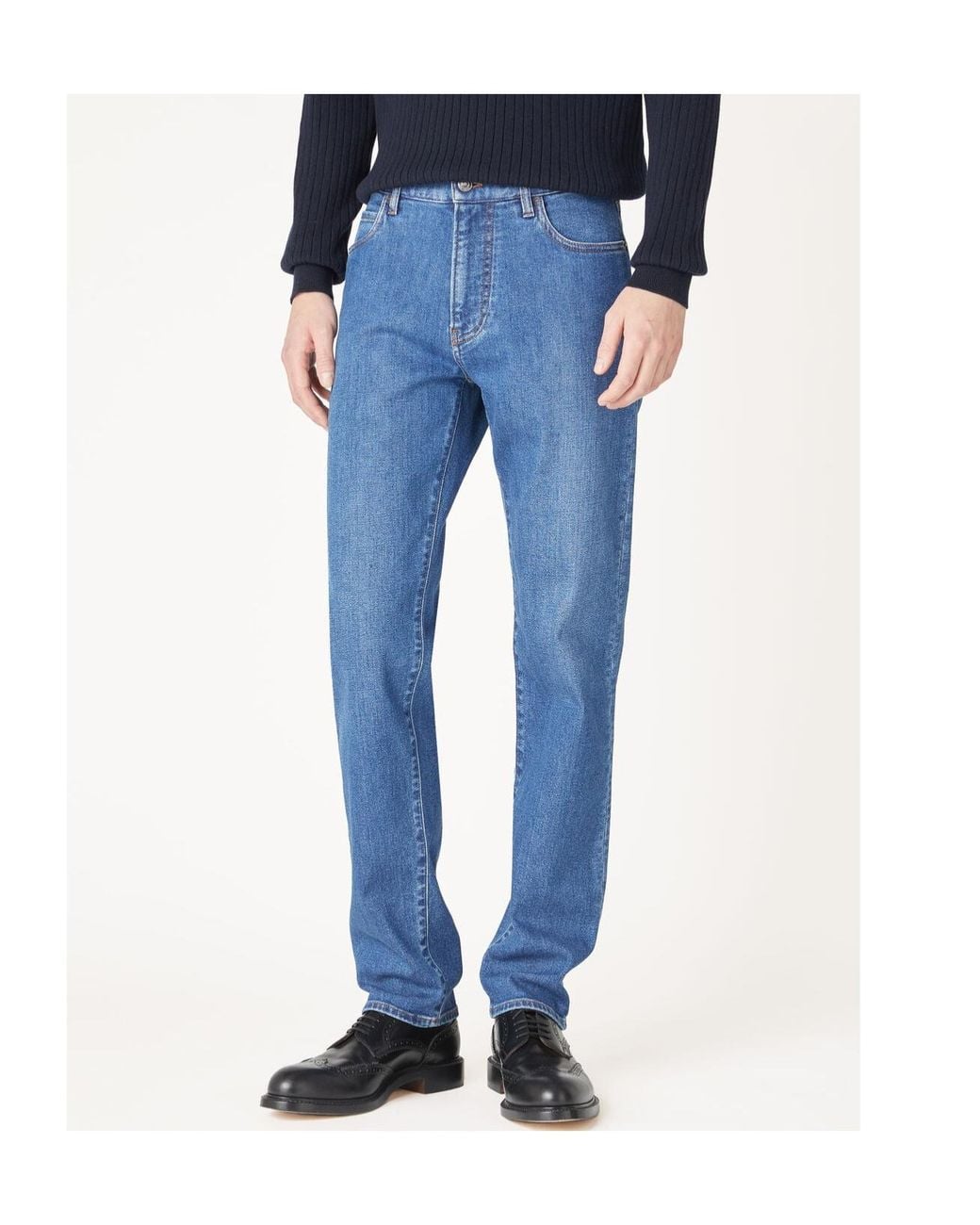 Loro Piana Blue Belt-Loop Jeans for men