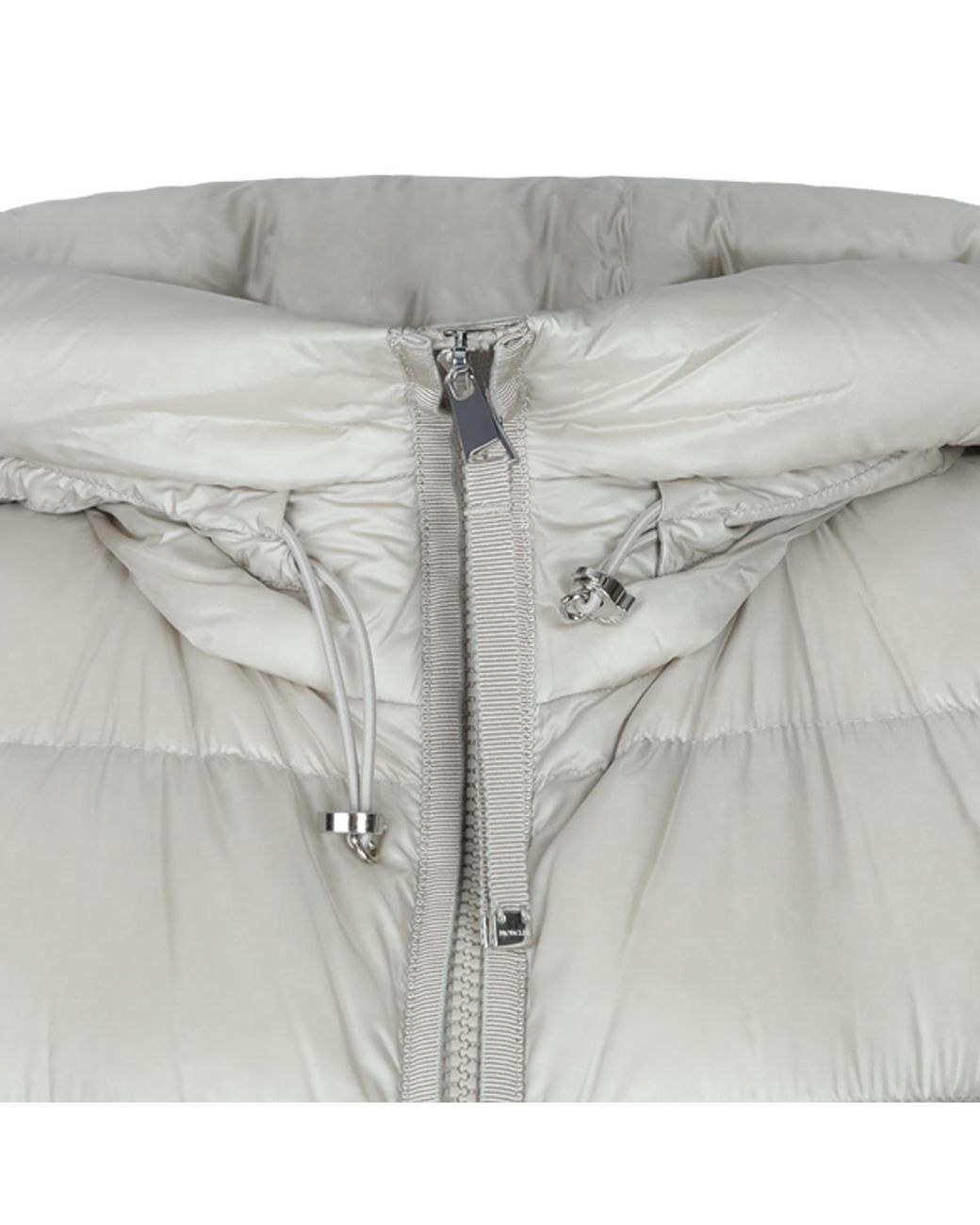 Moncler White Suyenne Zip-Up Quilted Coat