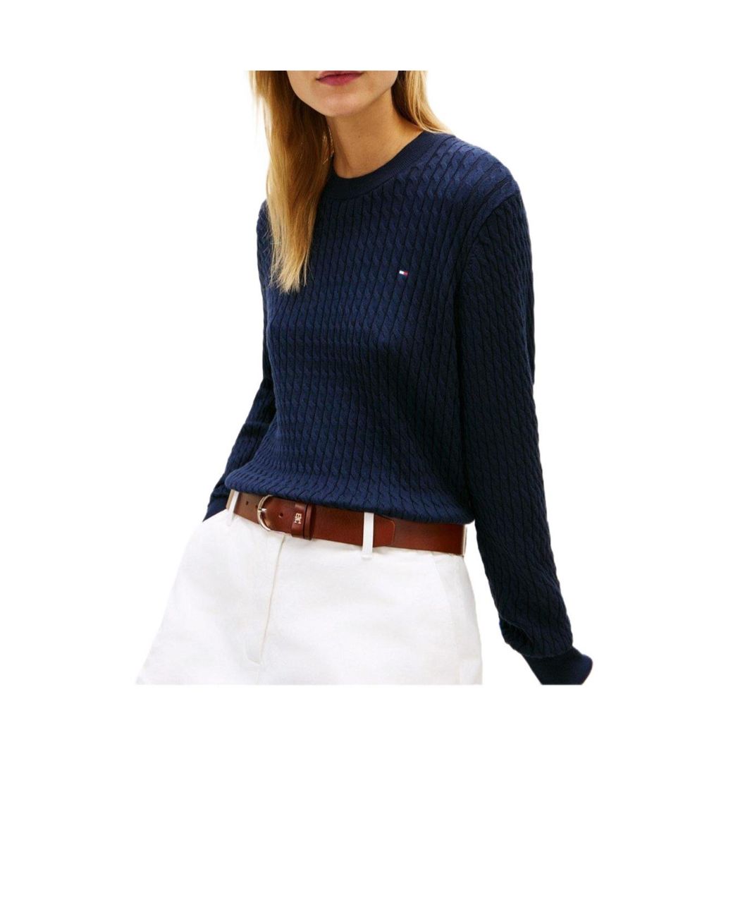 Tommy Hilfiger Blue Crewneck Longsleeve Knit Top