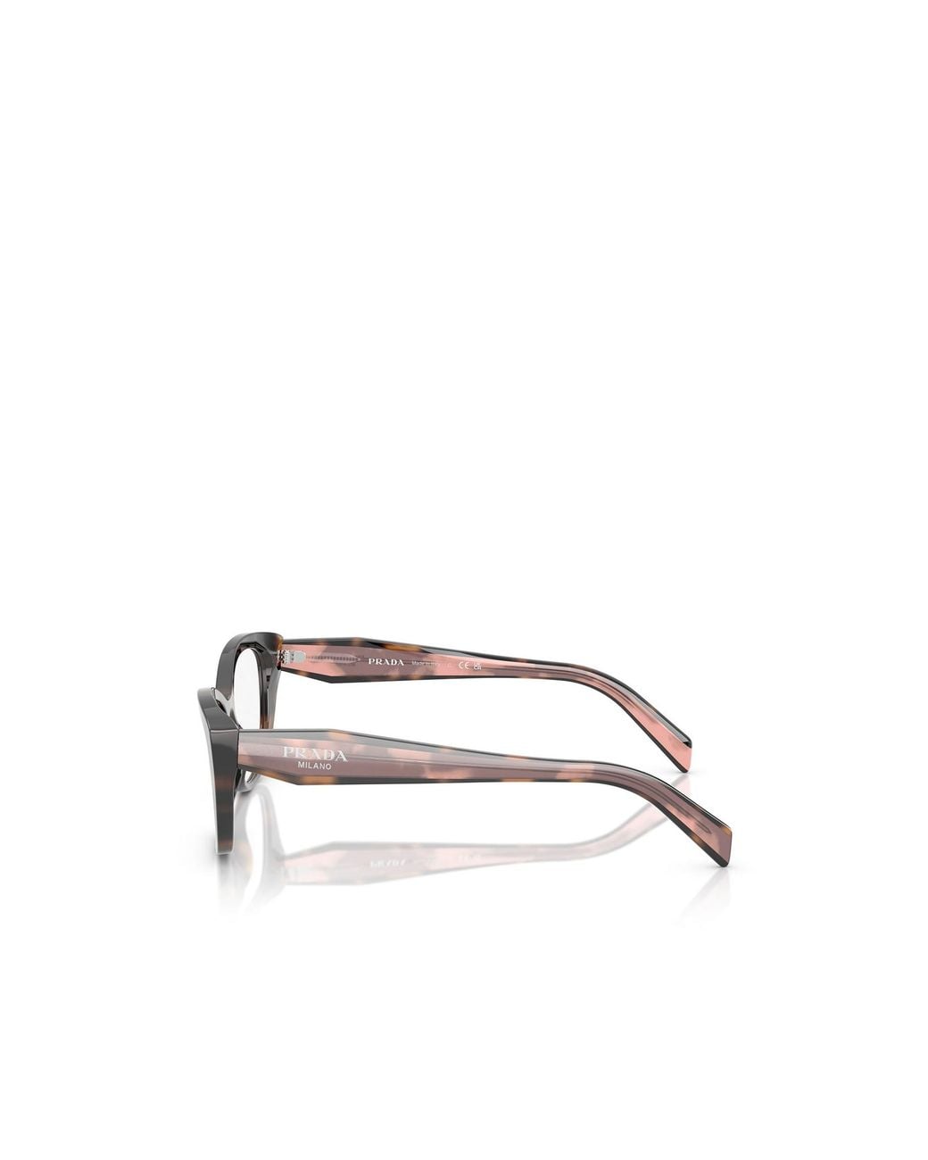 Prada White Eyewear Cat-Eye Glasses