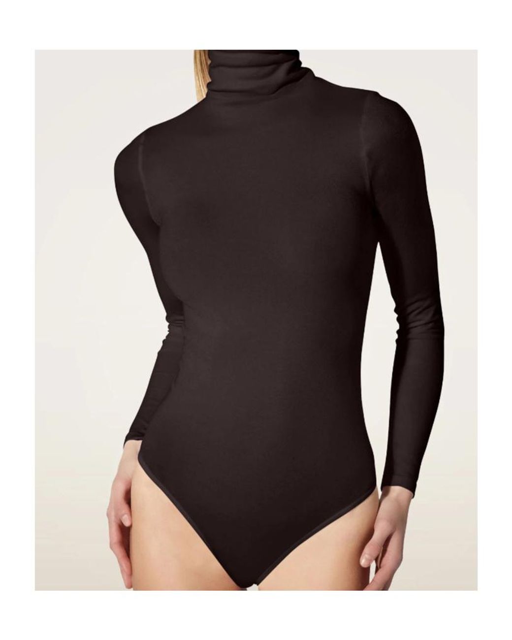 Wolford Black Colorado String Turtleneck Bodysuit