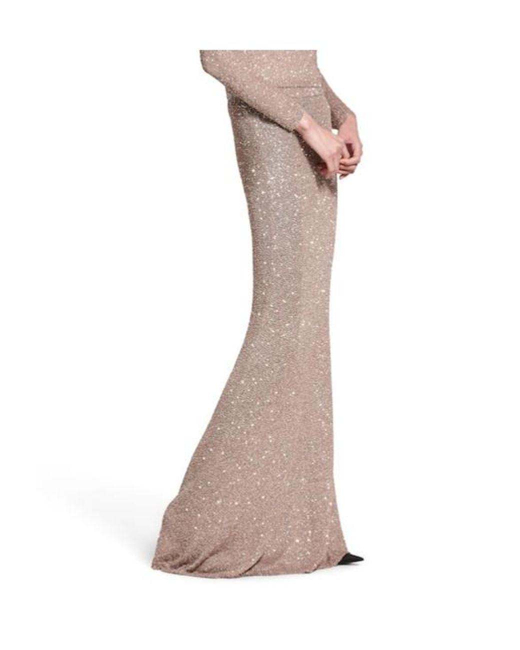 Balenciaga Pink Sequinned Maxi Skirt