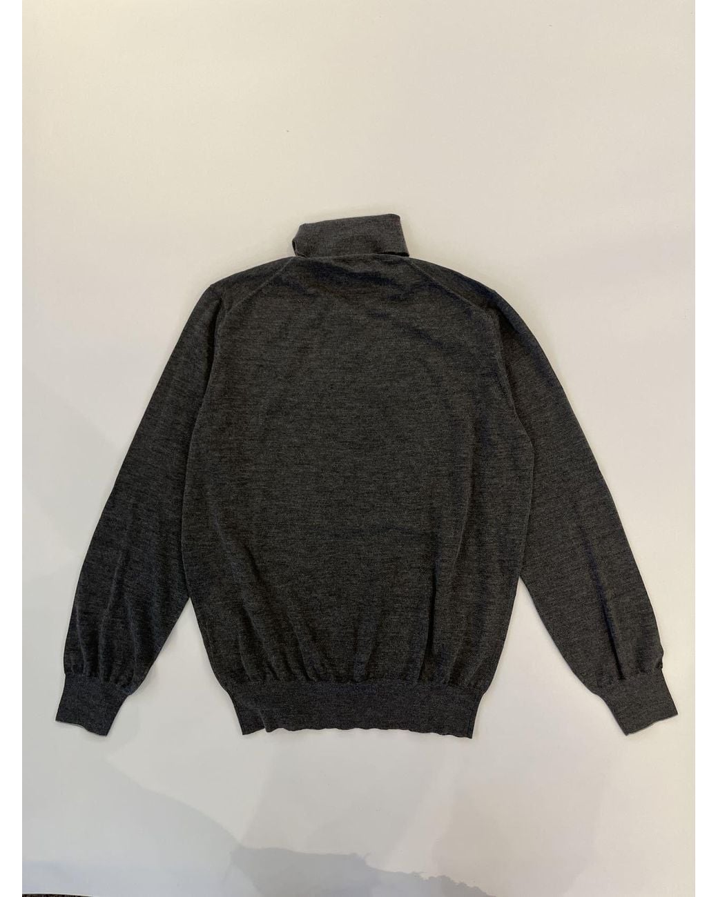 Brunello Cucinelli Gray Roll-Neck Long Sleeved Top for men