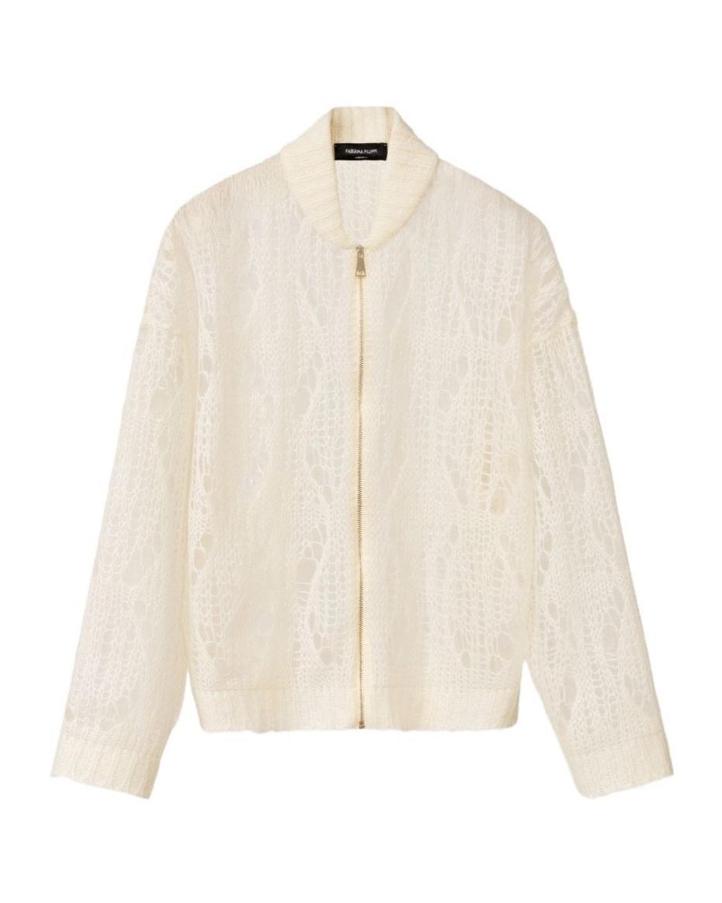 Fabiana Filippi Natural Zip Cardigan