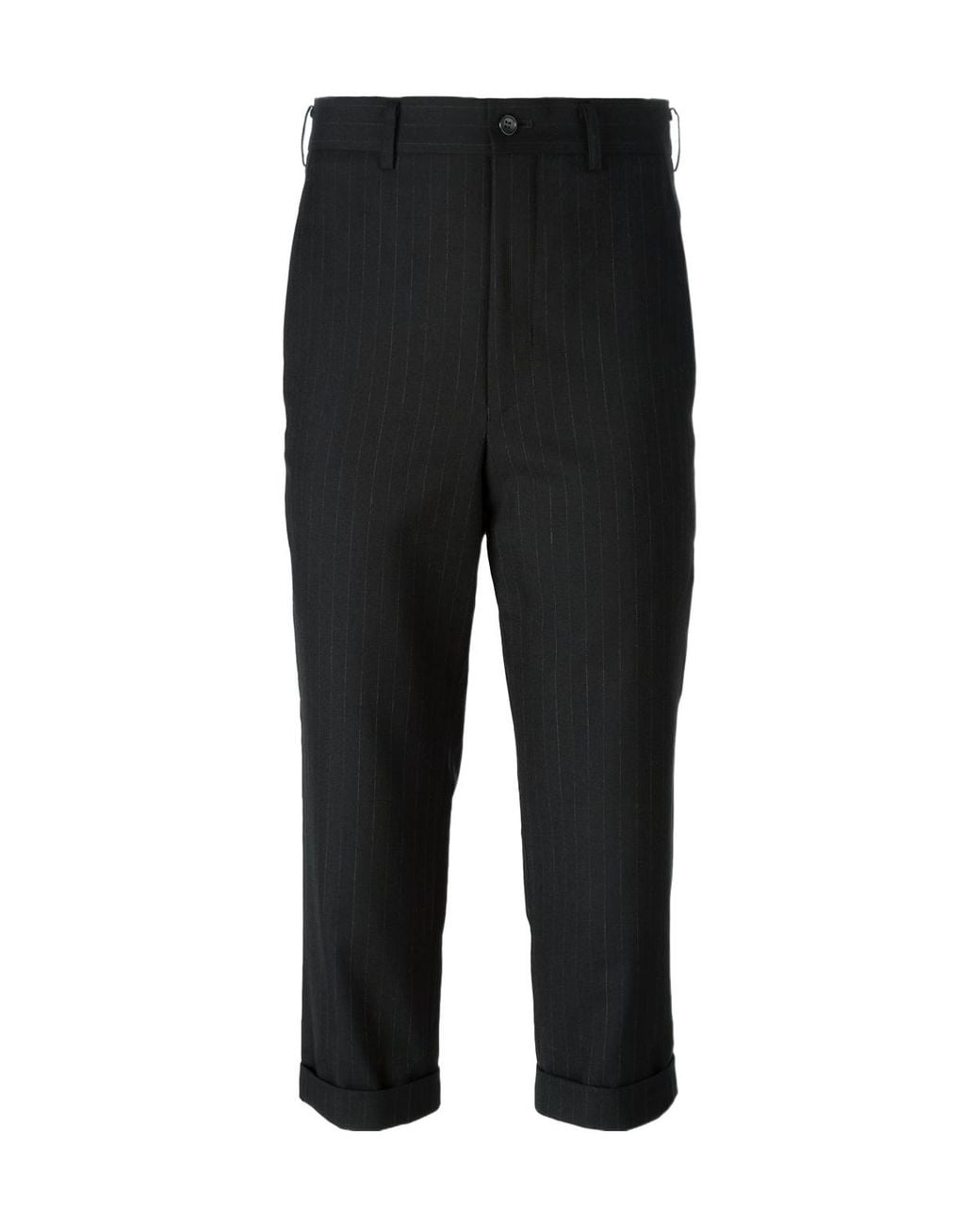 Comme des Garçons Black Pinstripe Cropped Trousers