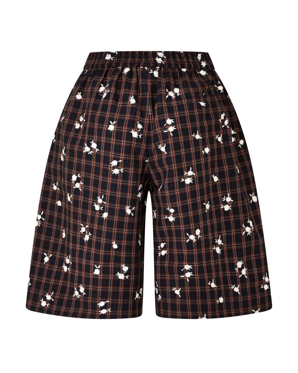 Ganni Black Flower Tailored Shorts