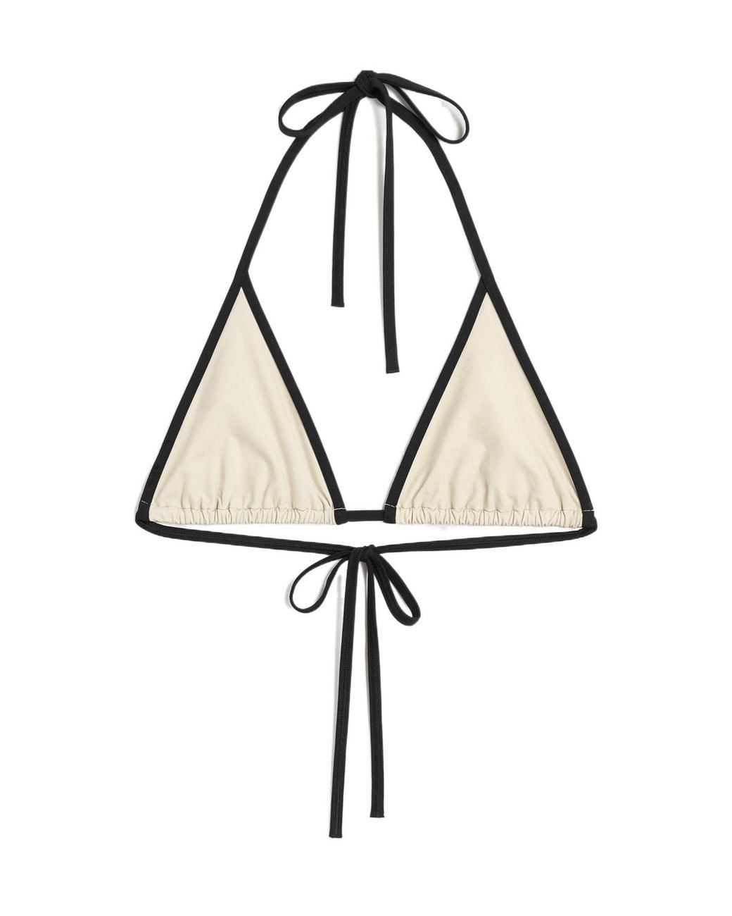 Totême Metallic Contrasting-Border Triangle-Cup Bikini Top