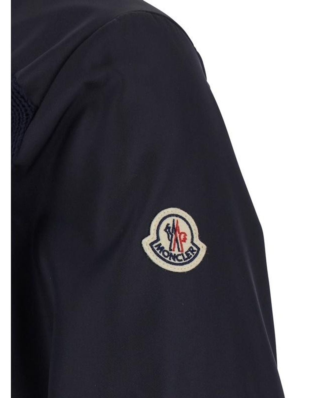 Moncler Blue Panelled Zip-Up Cardigan for men