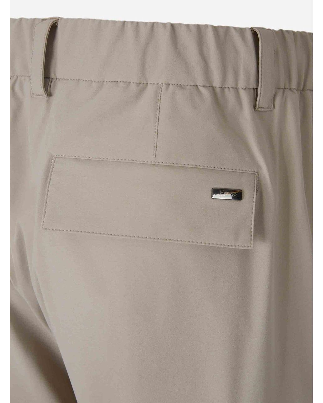 Herno Gray Resort Stretch Comfort Cargo Trousers for men