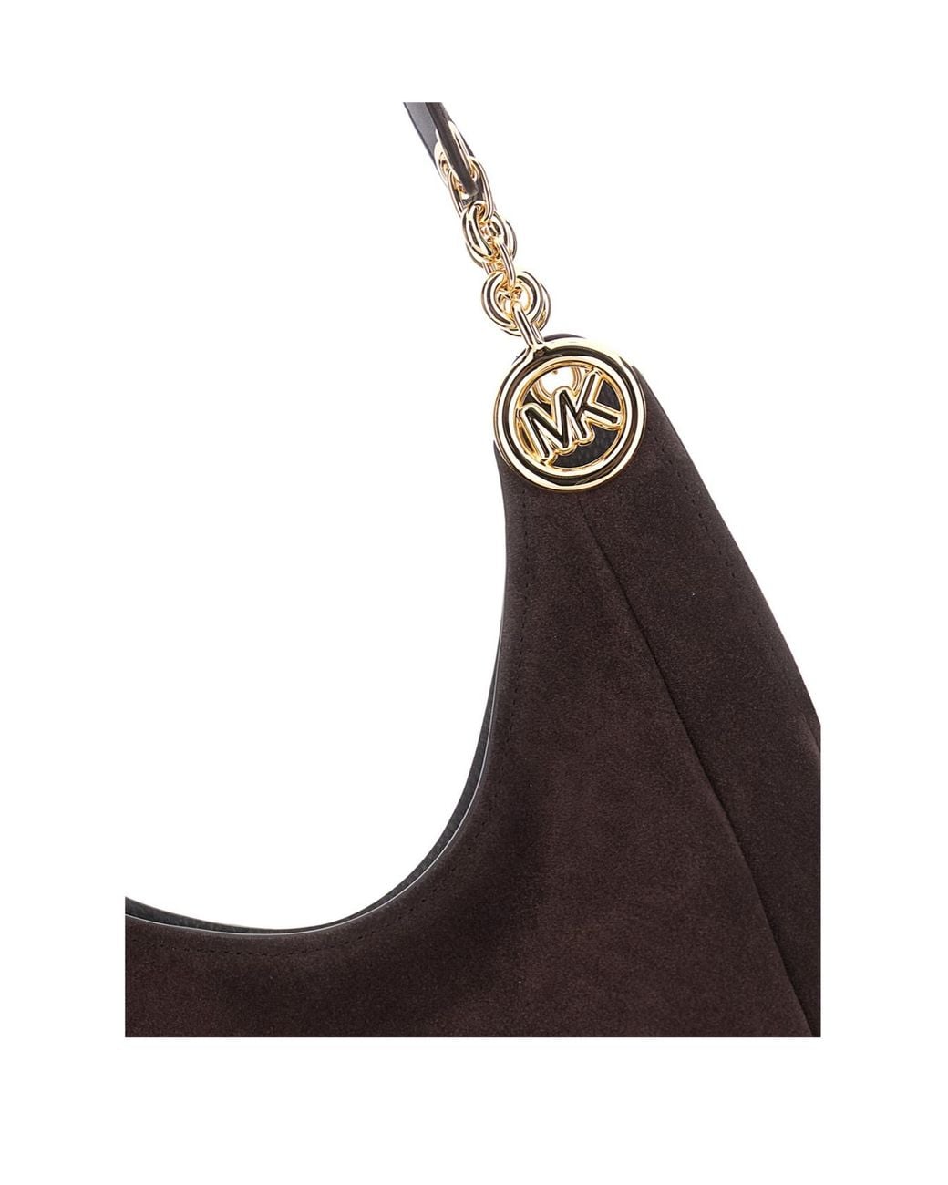 Michael Kors Black Ellie Large Suede Shoulder Bag