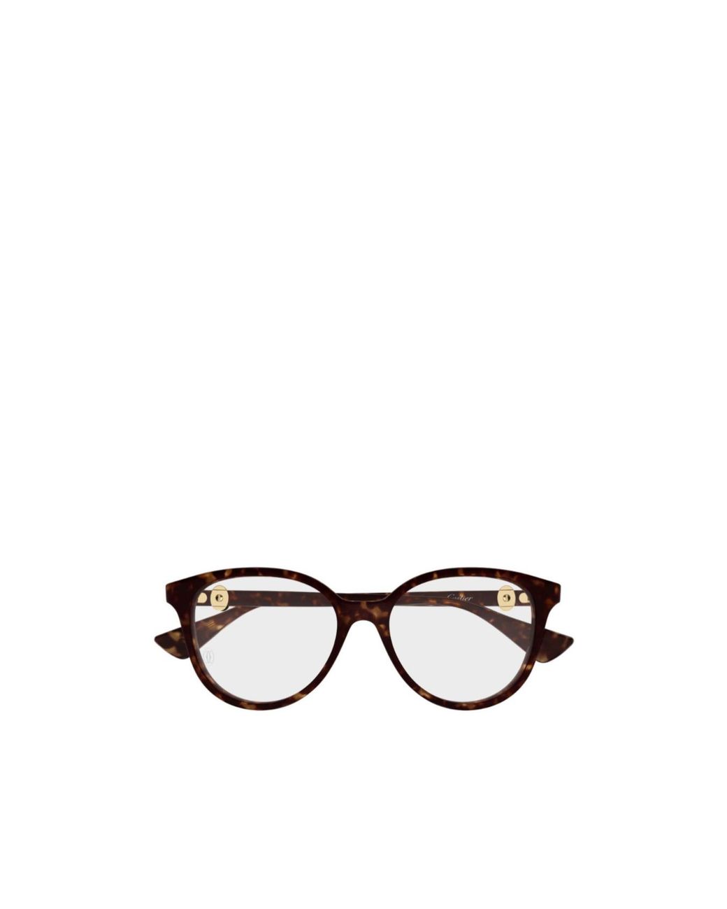 Cartier White Round-Frame Glasses