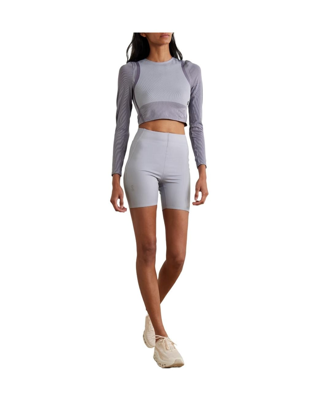 On Shoes Blue Studio Knitted Long-Sleeve Crop Top